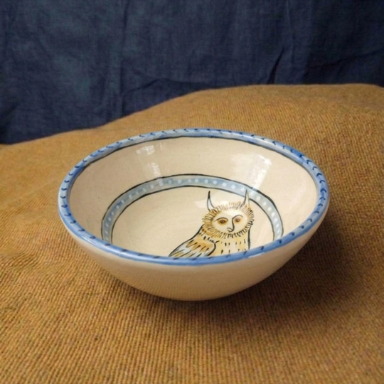 Medieval Owl Ceramic Bowl