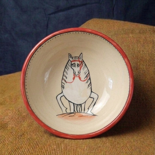 Medieval Chonky Horse Ceramic Bowl