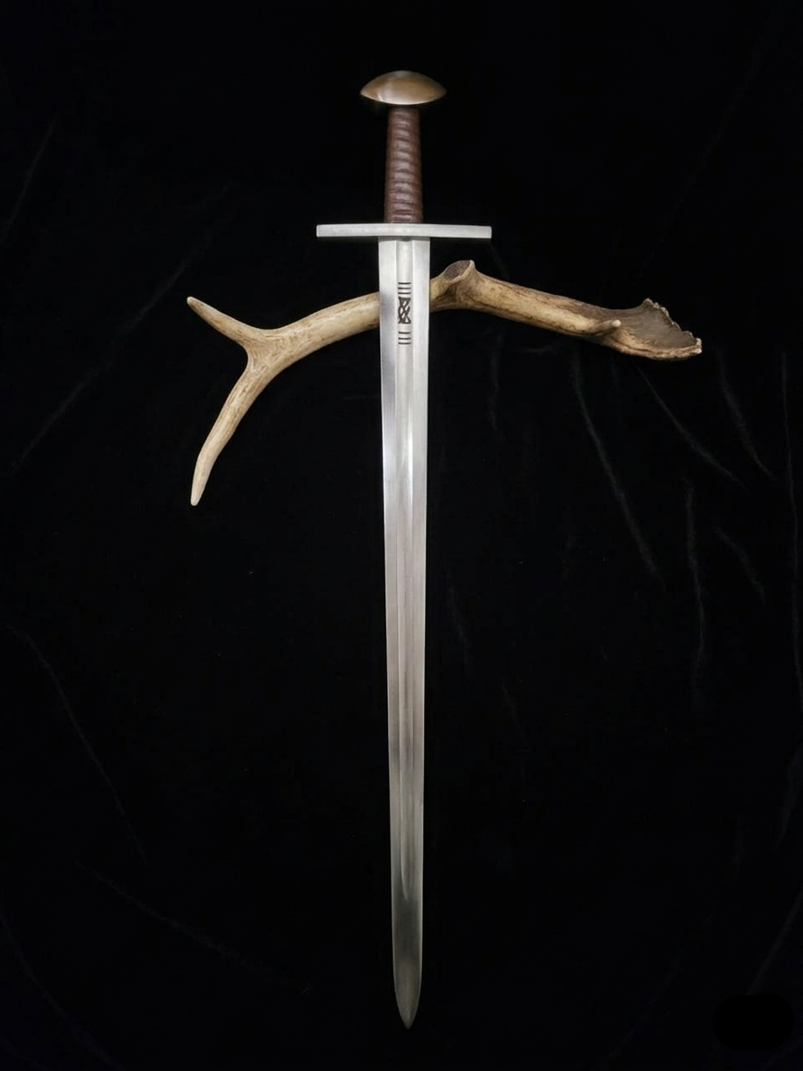 Sword with a scabbard type X, Lake Lednica with engraving (Poland, Europe XI-XIII c.)