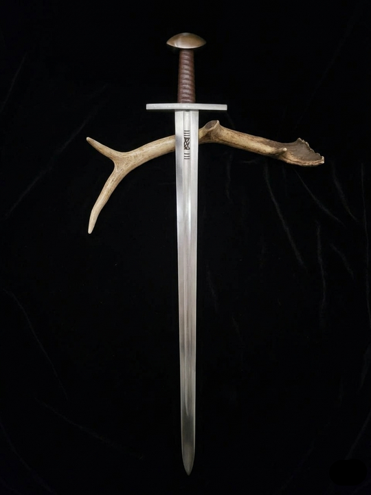 Sword with a scabbard type X, Lake Lednica with engraving (Poland, Europe XI-XIII c.)