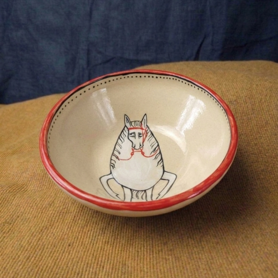 Medieval Chonky Horse Ceramic Bowl
