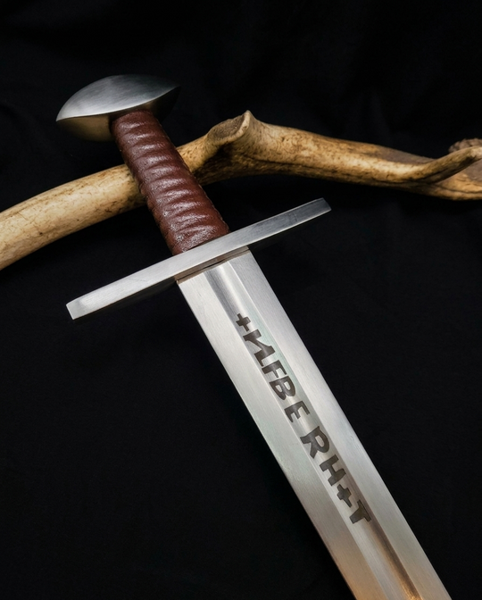 Sword with a scabbard type X, Lake Lednica with engraving (Poland, Europe XI-XIII c.)