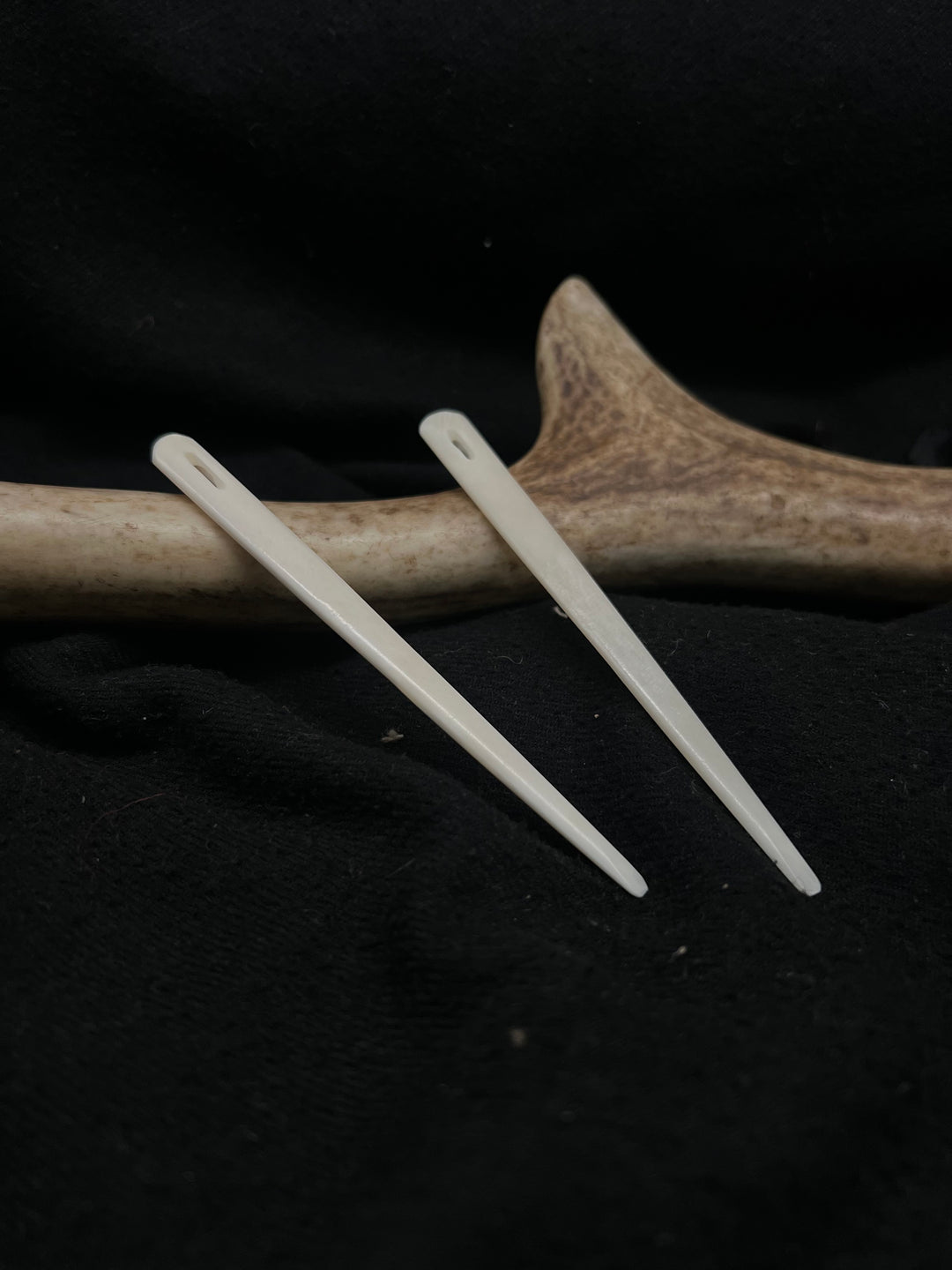 Authentic Antler Needle Cloak Pin for Historical Reenactment, Viking & Medieval Clothing