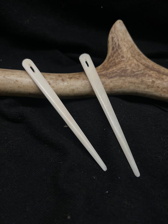Authentic Antler Needle Cloak Pin for Historical Reenactment, Viking & Medieval Clothing