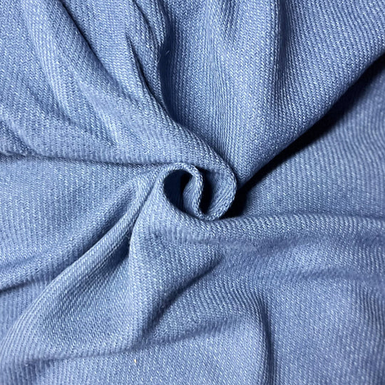 Indigo-Dyed Blue Wool, 2/2 Twill, Hand-Woven - RT04