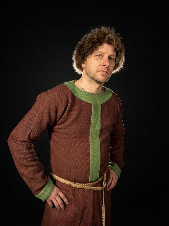Early Medieval Tunic with stripes, Western Europe, 9-11th century (Poland, Holy Roman Empire, Frankish Empire)