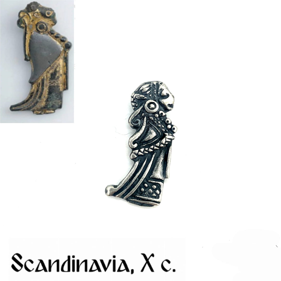 Pendant Valkyria, silvered (Scandinavia, IX-X century)