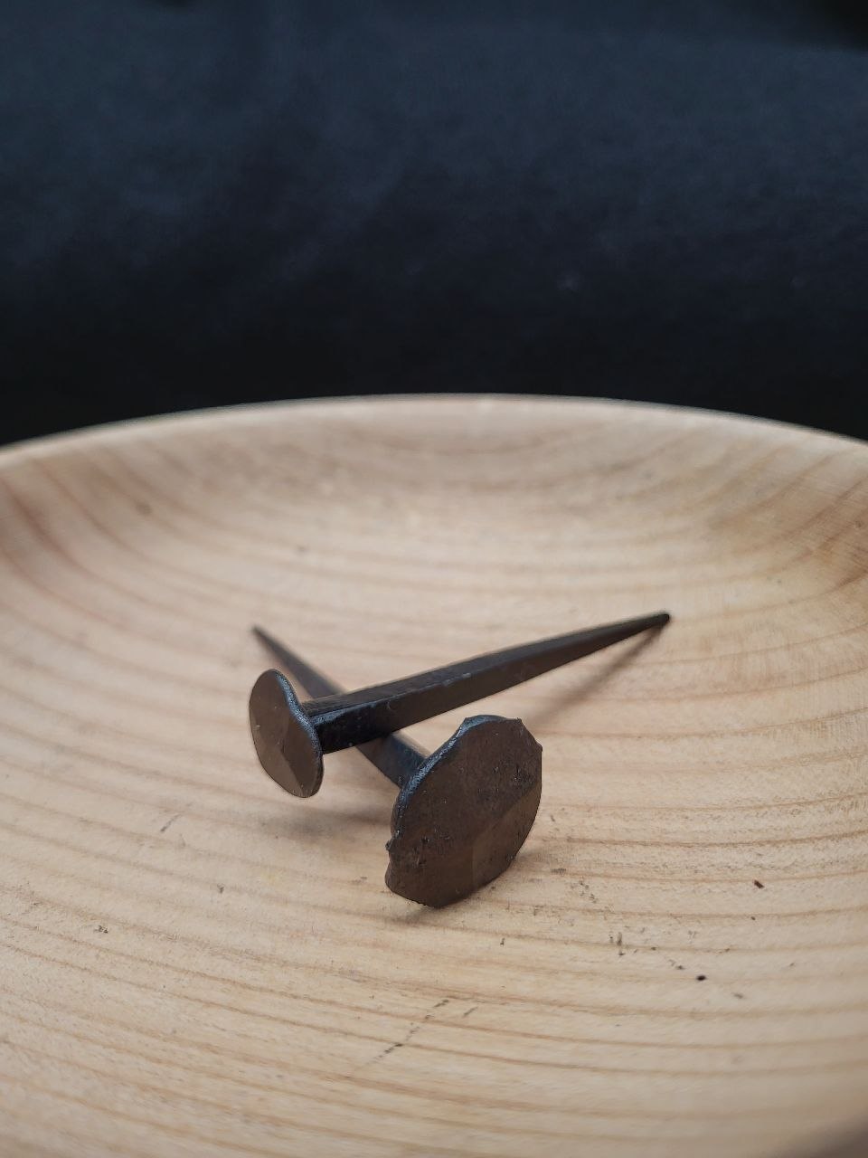 Hand-Forged Blackened Iron Nails