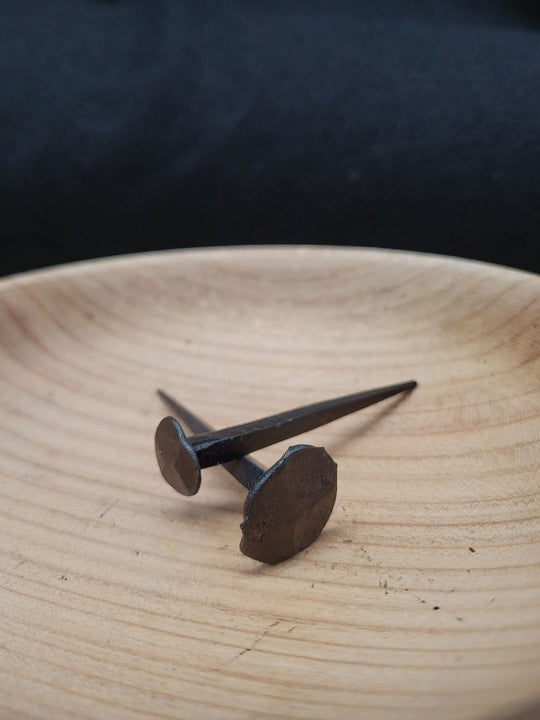 Hand-Forged Blackened Iron Nails