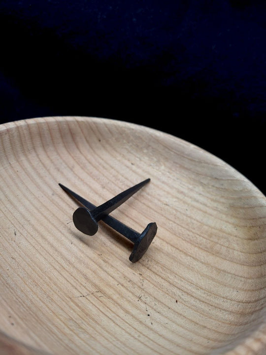 Hand-Forged Blackened Iron Nails