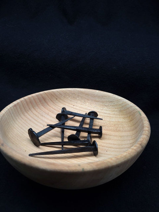 Hand-Forged Blackened Iron Nails